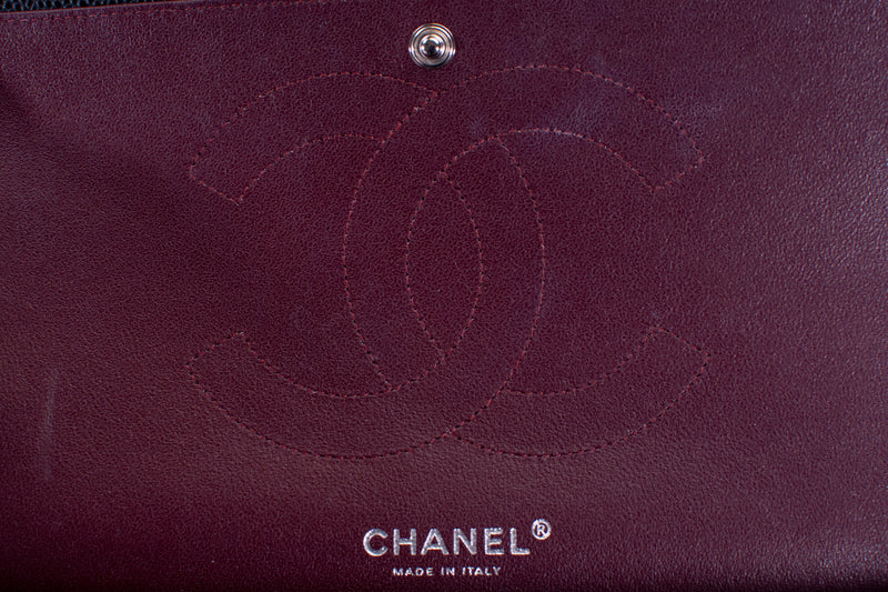 Chanel Black Caviar Leather Jumbo Double Flap SHW Shoulder Bag