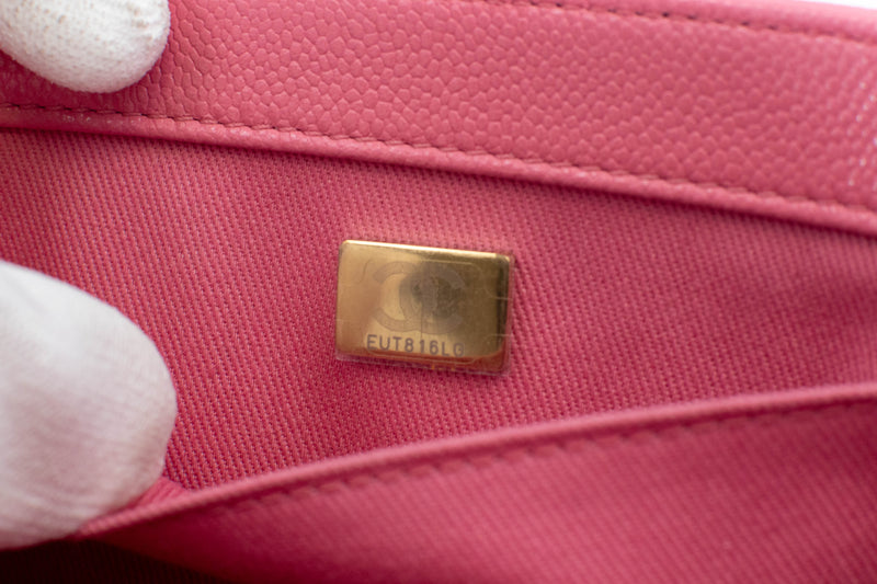 Chanel Pink Caviar Quilted Leather Small Business Affinity Flap