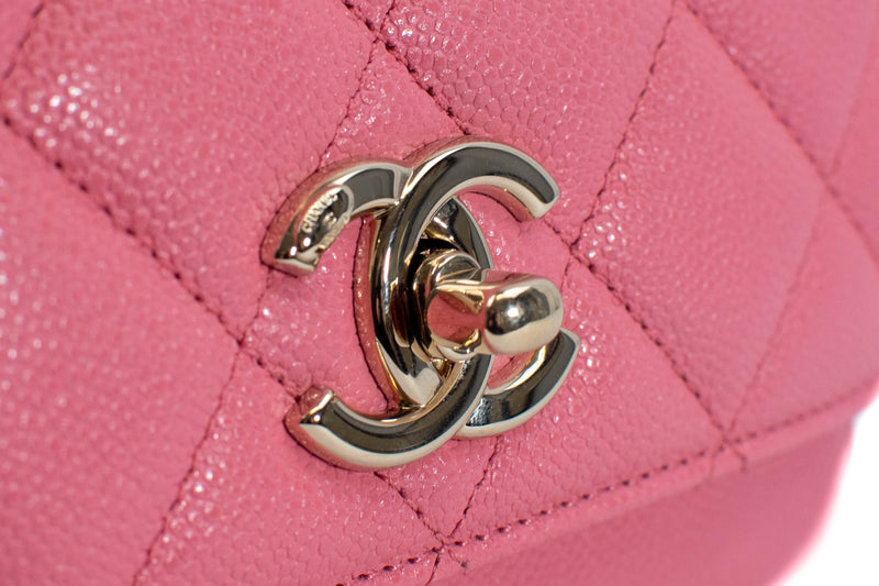 Chanel Pink Caviar Quilted Leather Small Business Affinity Flap