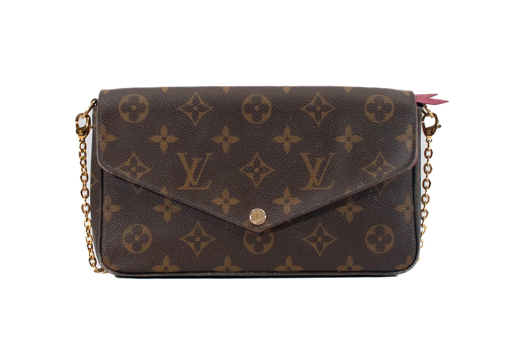 Louis Vuitton Pochette Felicie Monogram (Without Accessories) Fuchsia  Lining in Toile Coated Canvas with Gold-tone - US