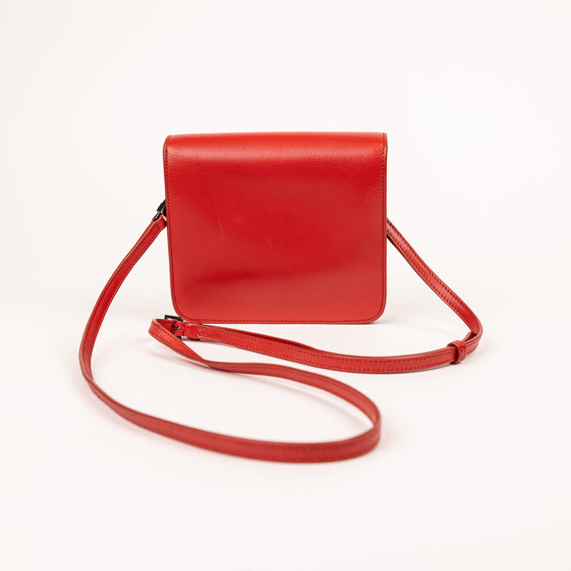 Alaia Red Flap Leather Crossbody Bag