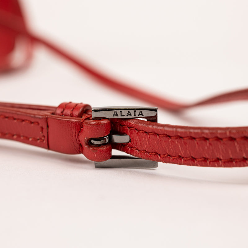 Alaia Red Flap Leather Crossbody Bag