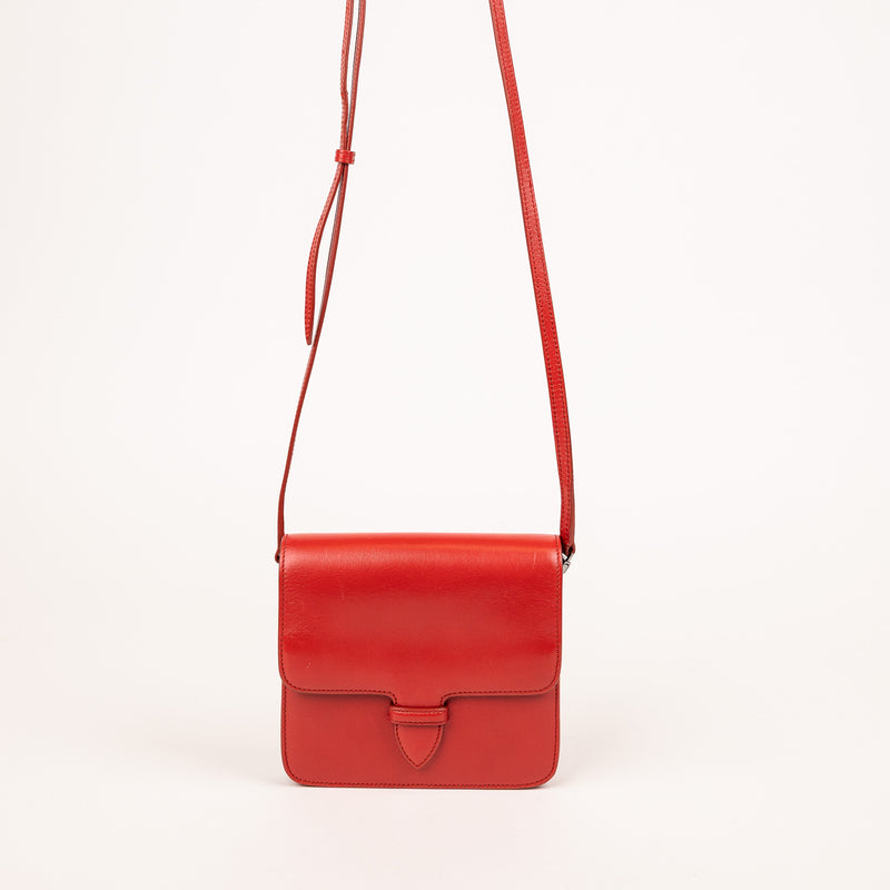 Alaia Red Flap Leather Crossbody Bag
