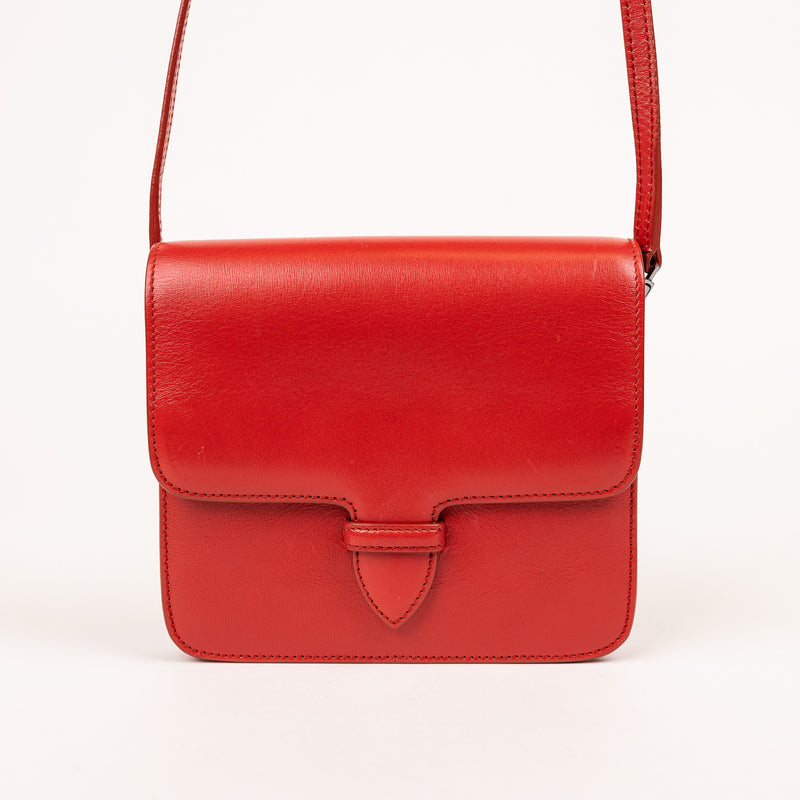 Alaia Red Flap Leather Crossbody Bag