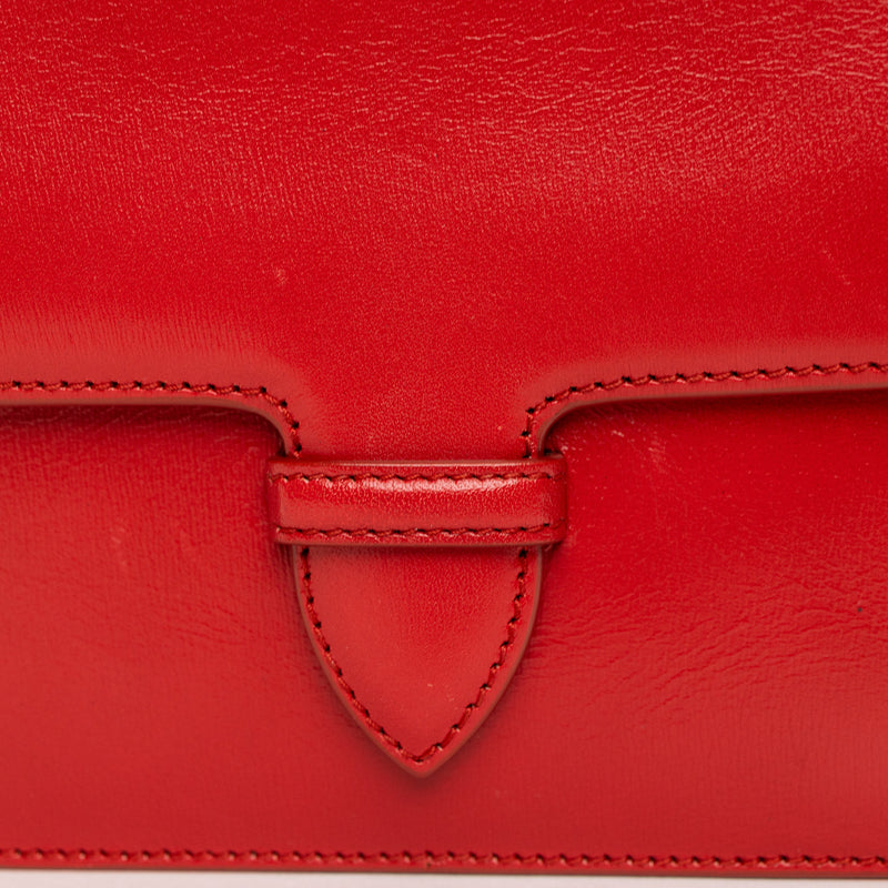 Alaia Red Flap Leather Crossbody Bag