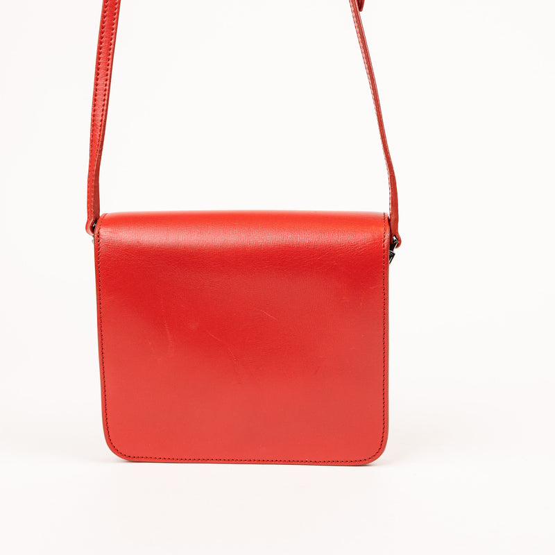 Alaia Red Flap Leather Crossbody Bag