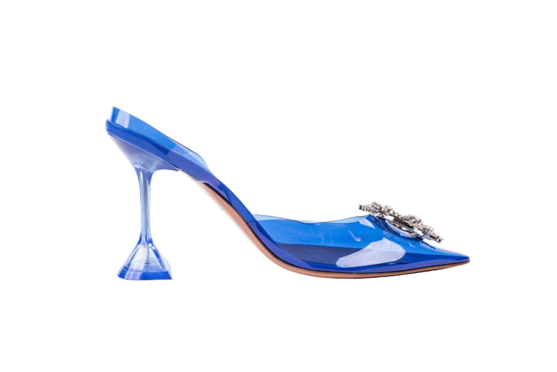 Amina muaddi glass toe heels size 38 new AMINA MUADDI Rosie Glass Sling Heel size 38/7.5W | eBay main image 2