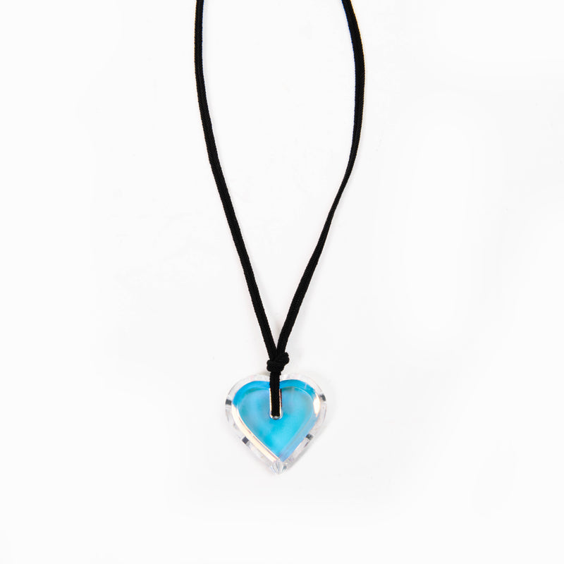 Baccarat Crystal Heart Pendant Necklace
