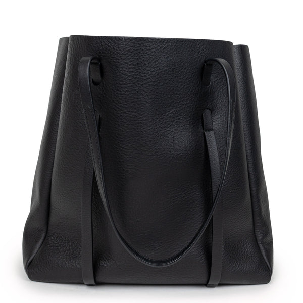 Balenciaga Black Everyday Tote Bag Leather White Logo Handbag