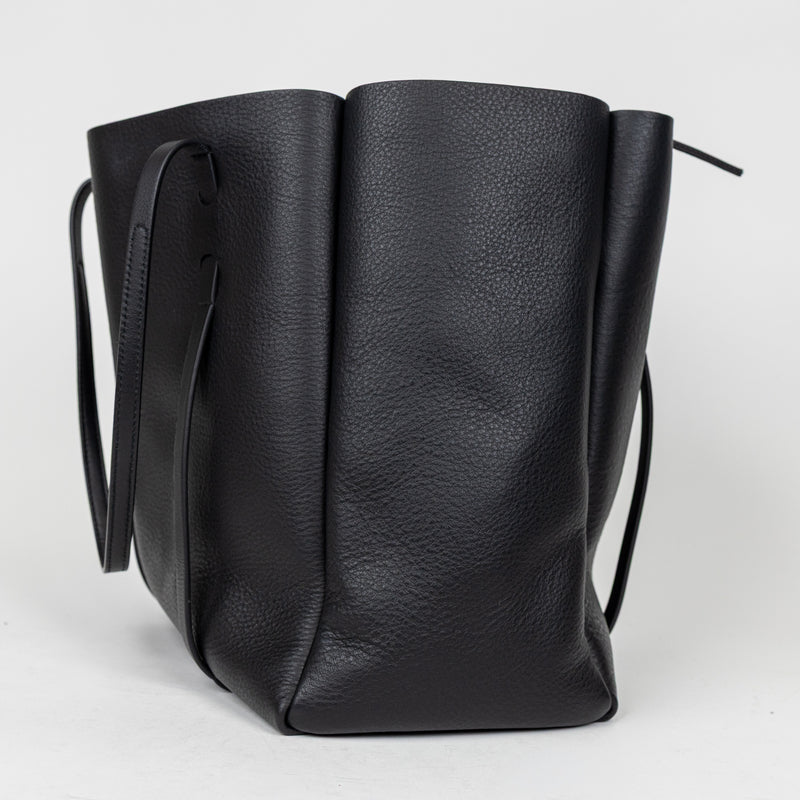 Balenciaga Black Everyday Tote Bag Leather White Logo Handbag