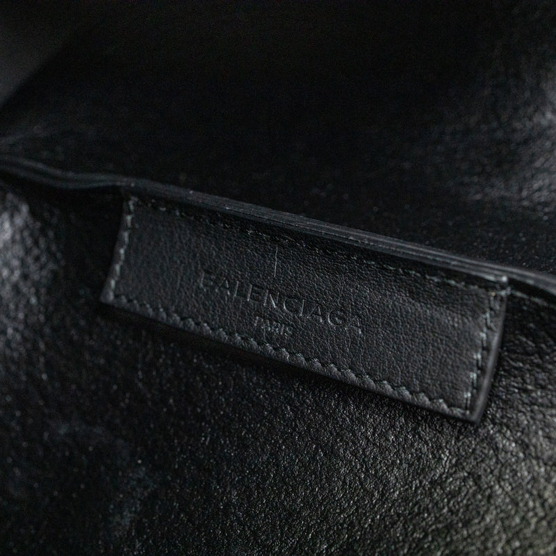 Balenciaga Black Everyday Tote Bag Leather White Logo Handbag
