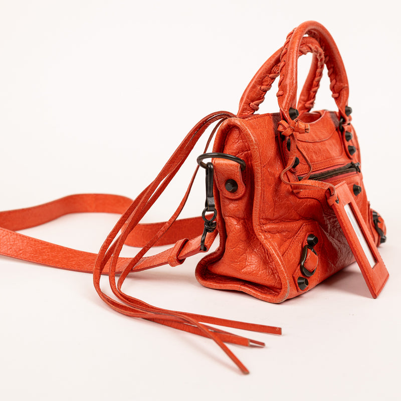Balenciaga Orange Mini City Tote Bag