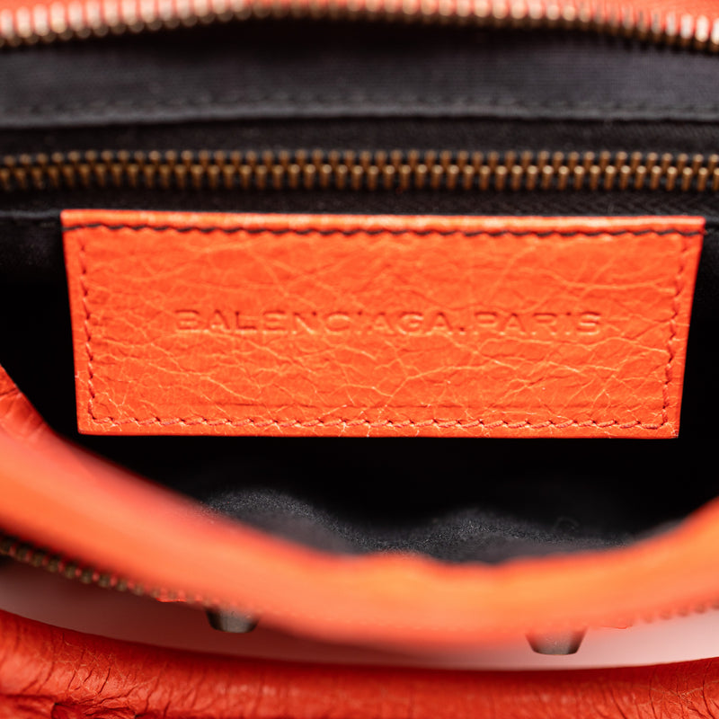 Balenciaga Orange Mini City Tote Bag