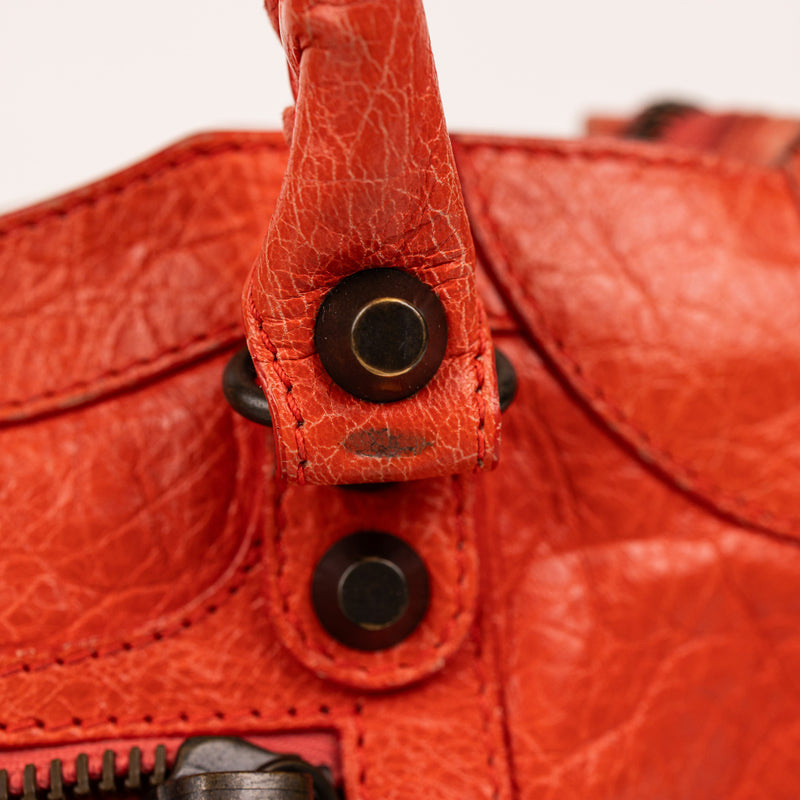 Balenciaga Orange Mini City Tote Bag