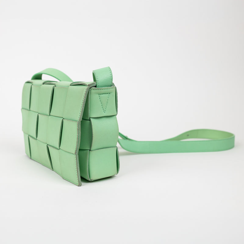 Bottega Veneta Green Solid Cassette Crossbody Bag