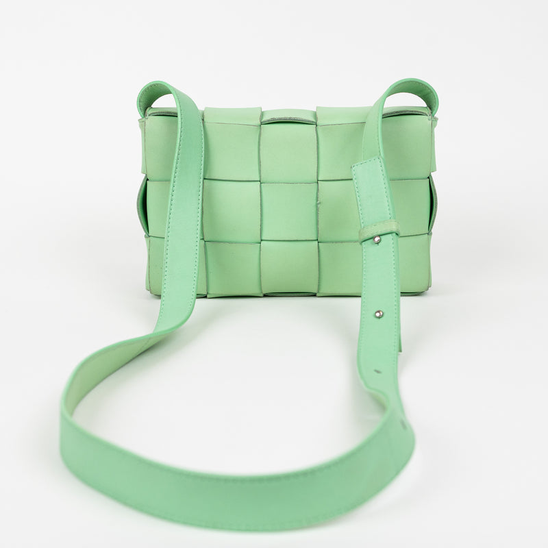 Bottega Veneta Green Solid Cassette Crossbody Bag