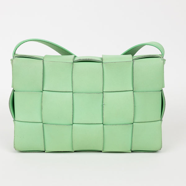 Bottega Veneta Green Solid Cassette Crossbody Bag