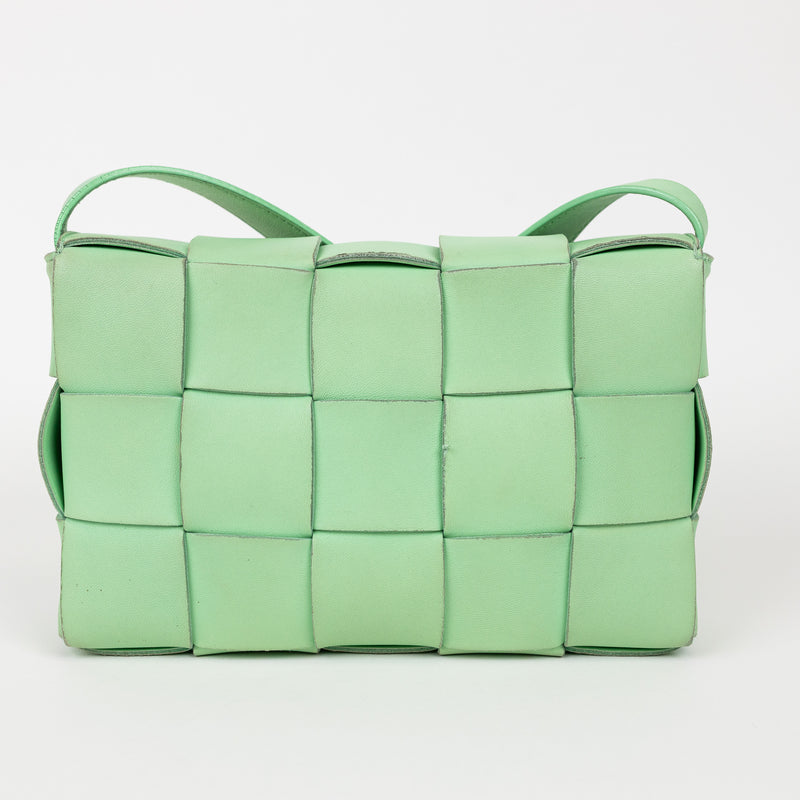 Bottega Veneta Green Solid Cassette Crossbody Bag