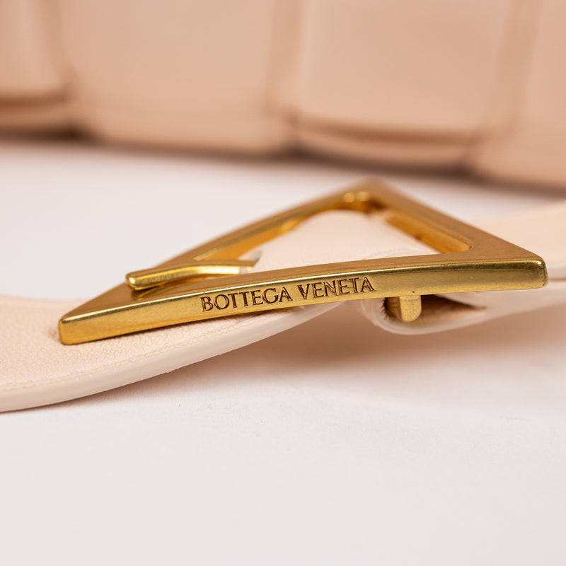 Bottega Veneta Peach Orange Pink Intrecciato Padded Cassette Crossbody Bag