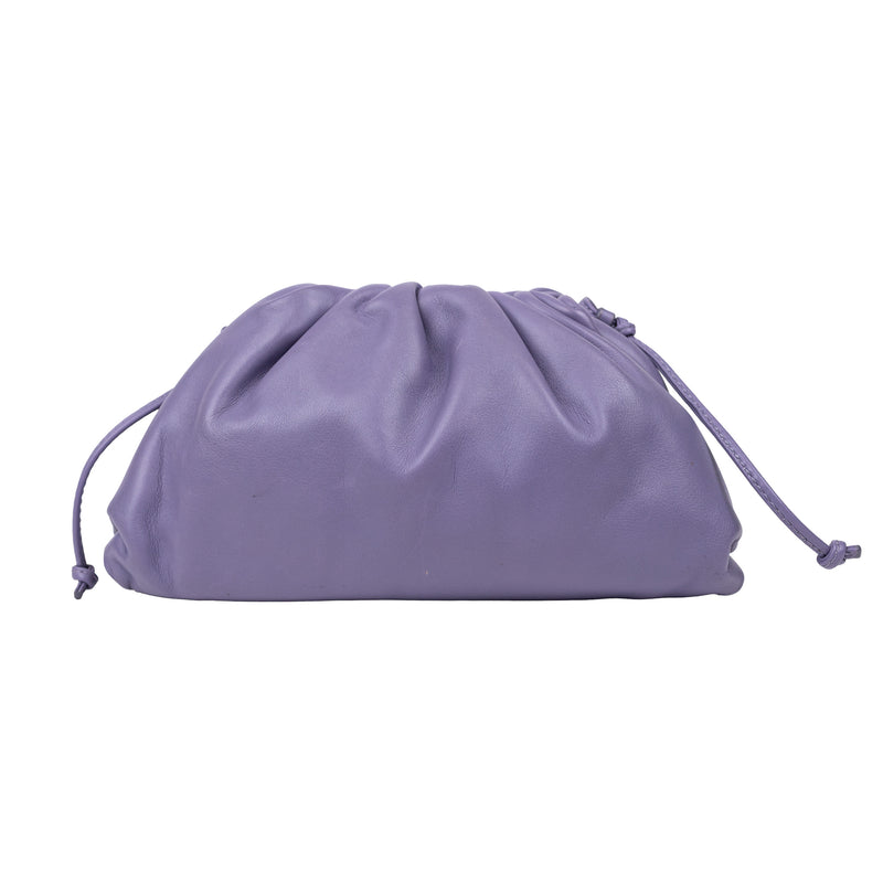 Bottega Veneta Purple Leather Mini Pouch Crossbody Bag