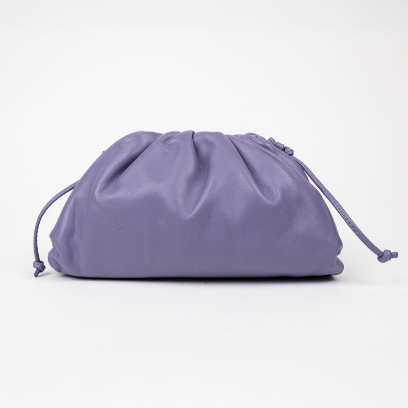Bottega Veneta Purple Leather Mini Pouch Crossbody Bag