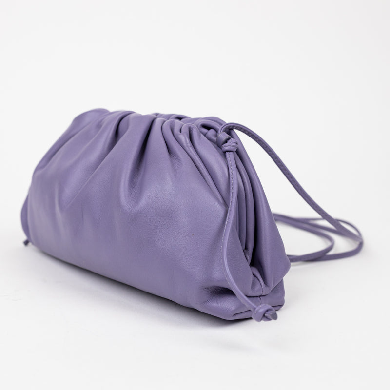 Bottega Veneta Purple Leather Mini Pouch Crossbody Bag