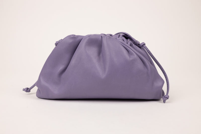 Bottega Veneta Purple Leather Mini Pouch Crossbody Bag