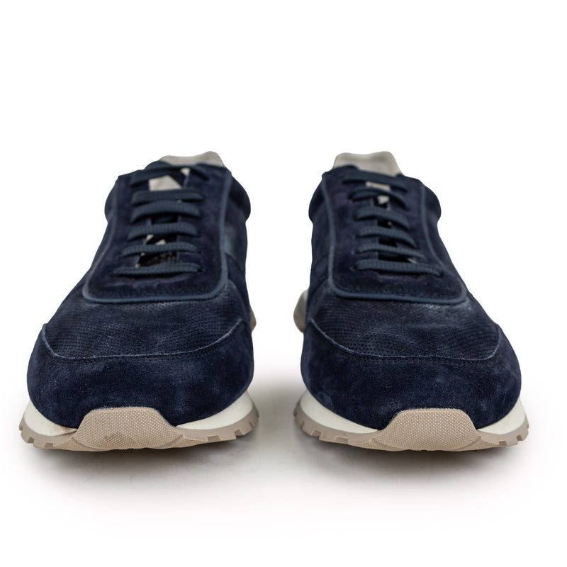 Brunello Cucinelli Navy Blue Suede Olimpo Sneakers 46