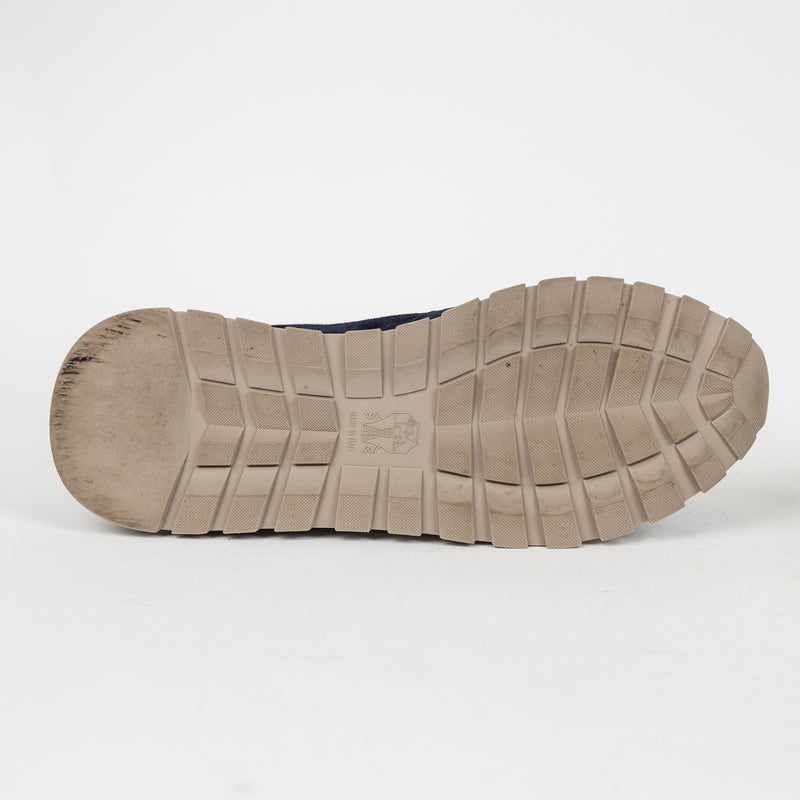 Brunello Cucinelli Navy Blue Suede Olimpo Sneakers 46