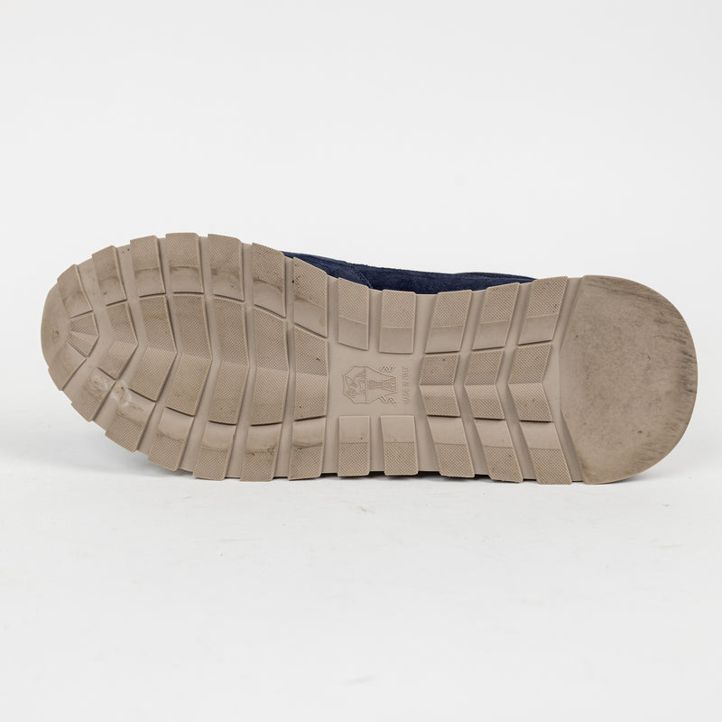 Brunello Cucinelli Navy Blue Suede Olimpo Sneakers 46