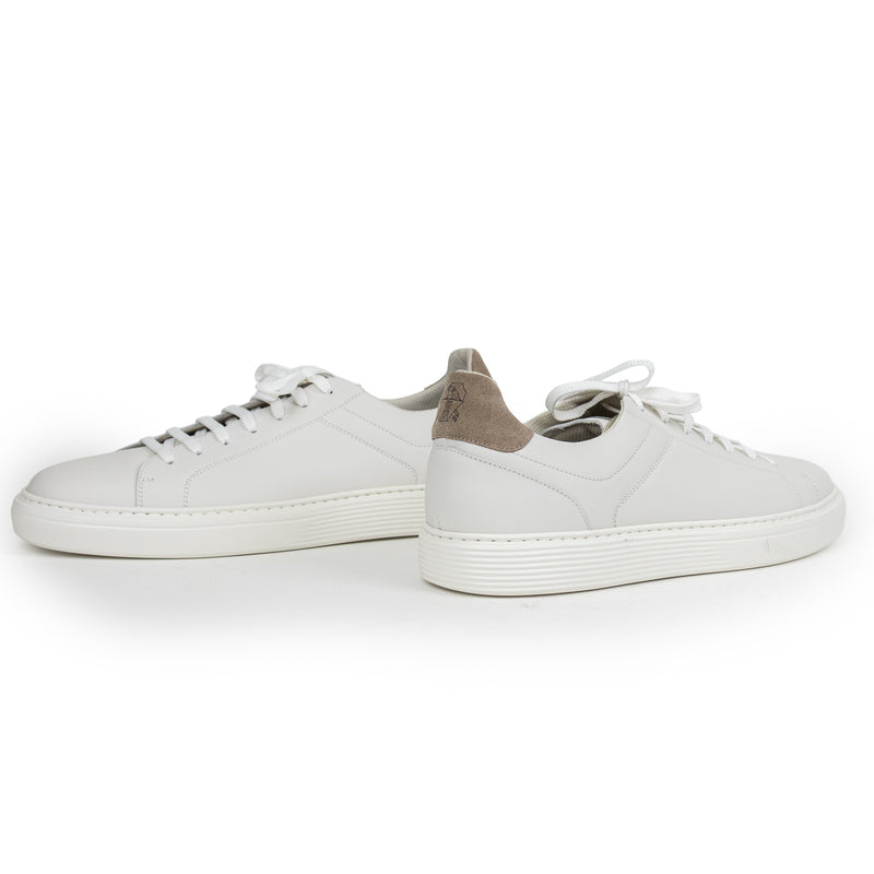Brunello Cucinelli White Leather Classic Sneakers 46