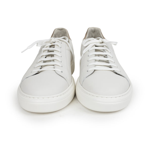 Brunello Cucinelli White Leather Classic Sneakers 46