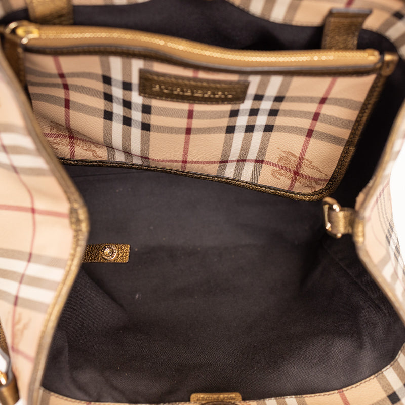 Burberry Bronze Nova Check Tote Bag