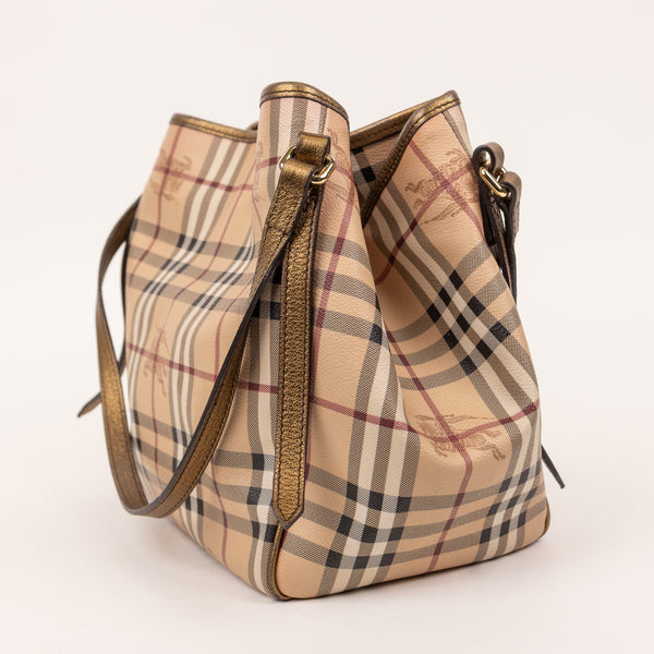 Burberry Bronze Nova Check Tote Bag