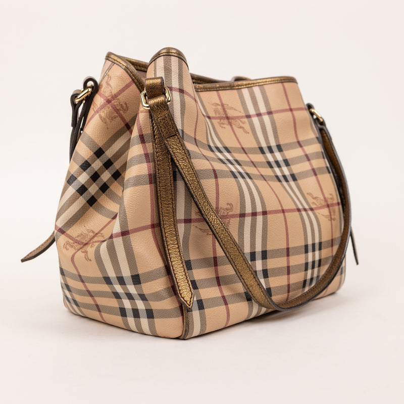 Burberry Bronze Nova Check Tote Bag