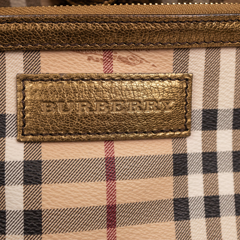 Burberry Bronze Nova Check Tote Bag