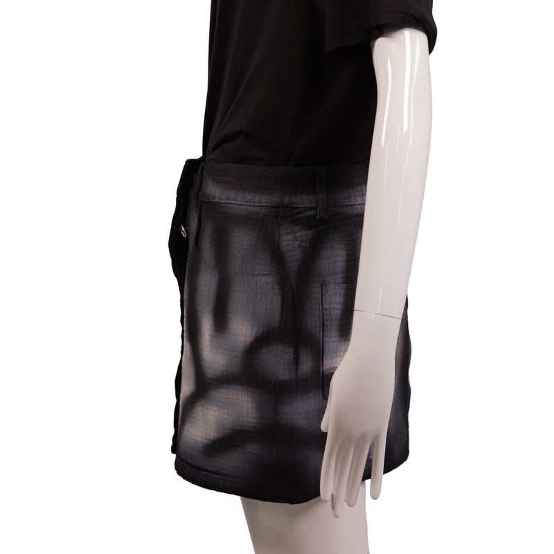 Burberry Red Black Brushed Felt Skirt Size 4