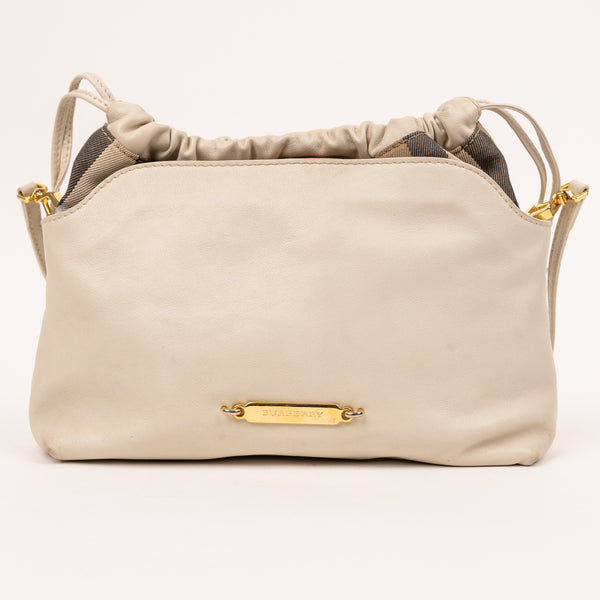Burberry Derby House Check Tan Beige Little Crush Bag