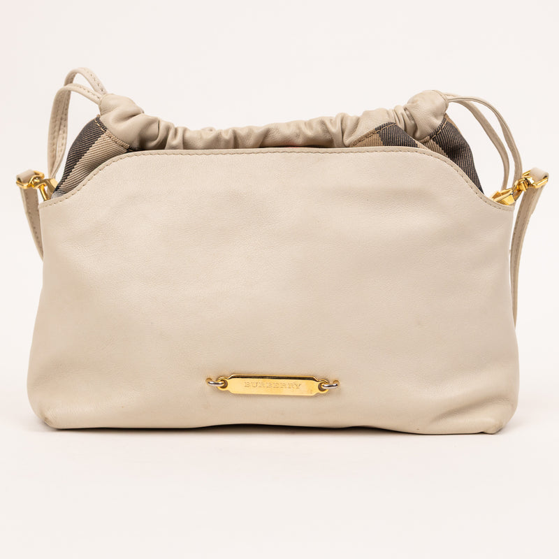 Burberry Derby House Check Tan Beige Little Crush Bag