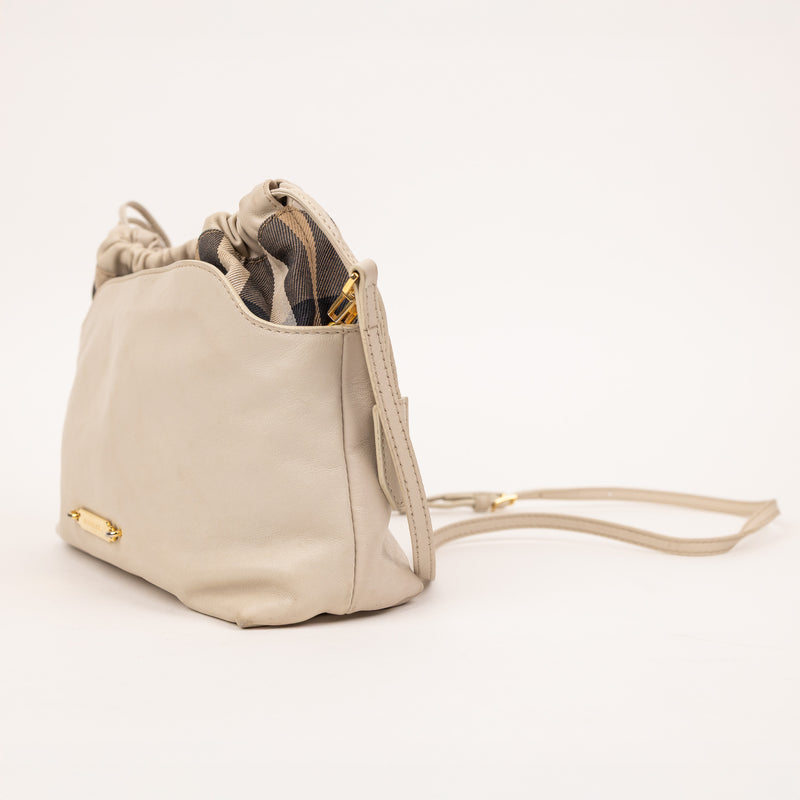 Burberry Derby House Check Tan Beige Little Crush Bag