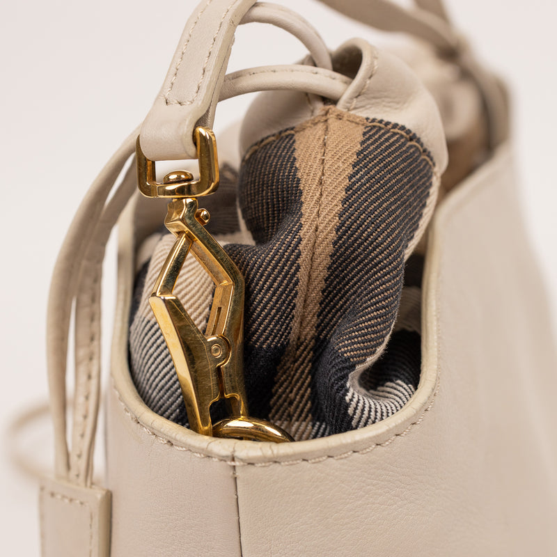 Burberry Derby House Check Tan Beige Little Crush Bag