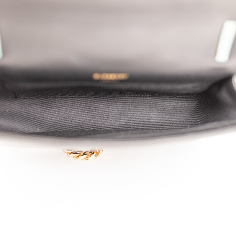 Burberry Lola Quilted Black Leather Bag with Gold Hardware