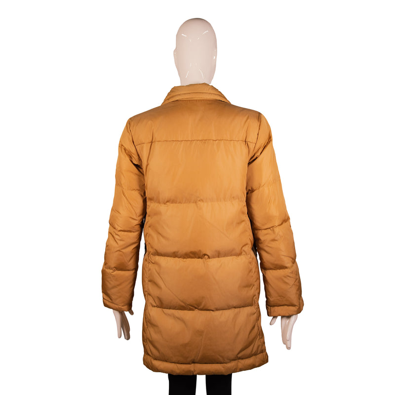 Burberry Tan Brown Puffer Zip Jacket Size S