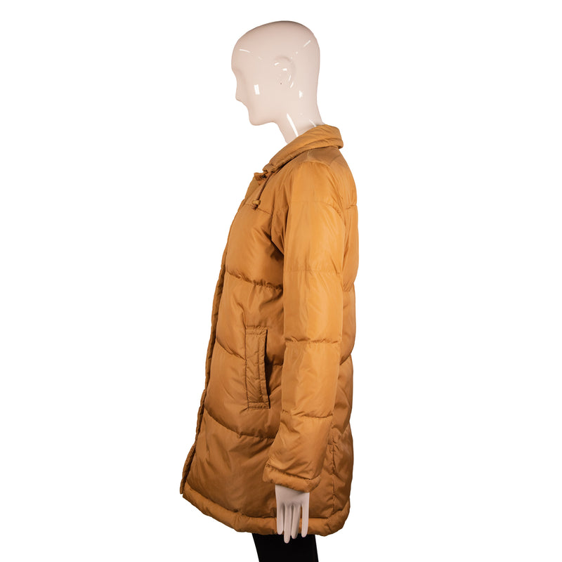 Burberry Tan Brown Puffer Zip Jacket Size S