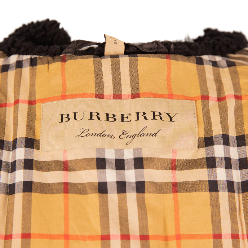 Burberry Tan Brown Puffer Zip Jacket Size S