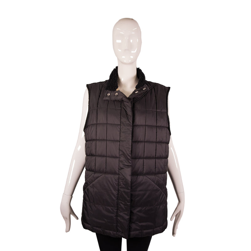Burberry Black Quilted Puffer Vest Size XL
