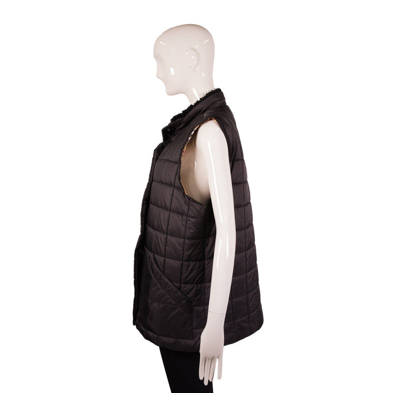 Burberry Black Quilted Puffer Vest Size XL