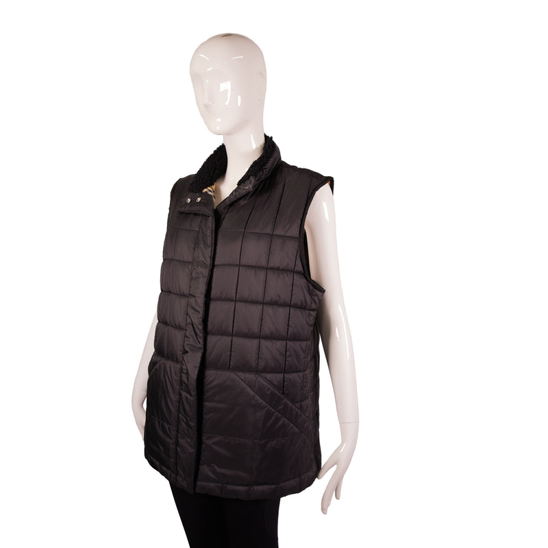 Burberry Black Quilted Puffer Vest Size XL