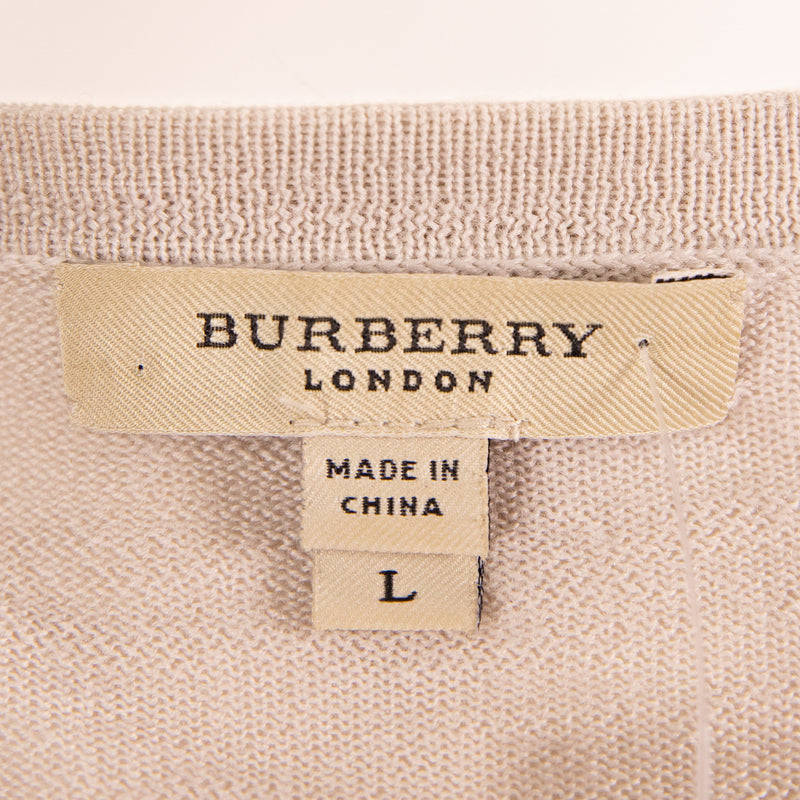 Burberry Tan Pleated Cuff Cardigan Size L