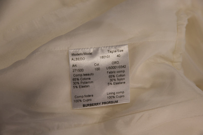 Burberry White Elastic Blazer Size 40